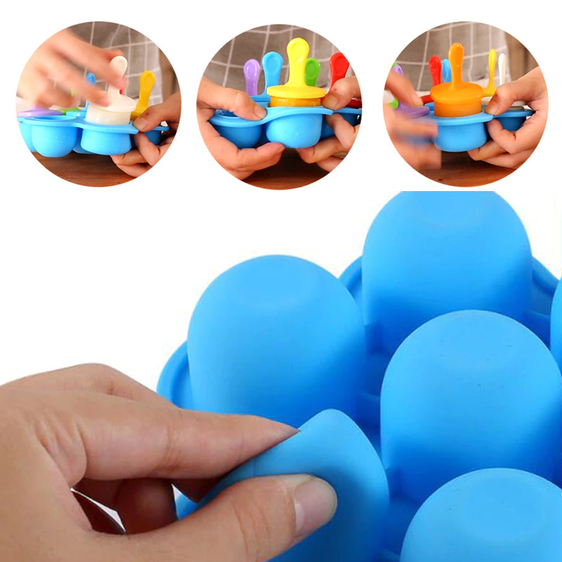 MOLDE CHIQUILLOS.CL BANDEJA SILICONA HELADOS PALETAS CUBO NIÑOS VERDE - 4