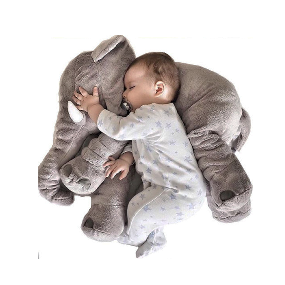 ALMOHADA PELUCHE APEGO ELEFANTE FELPA COJÍN NIÑOS BEBÉ CELESTE - 2