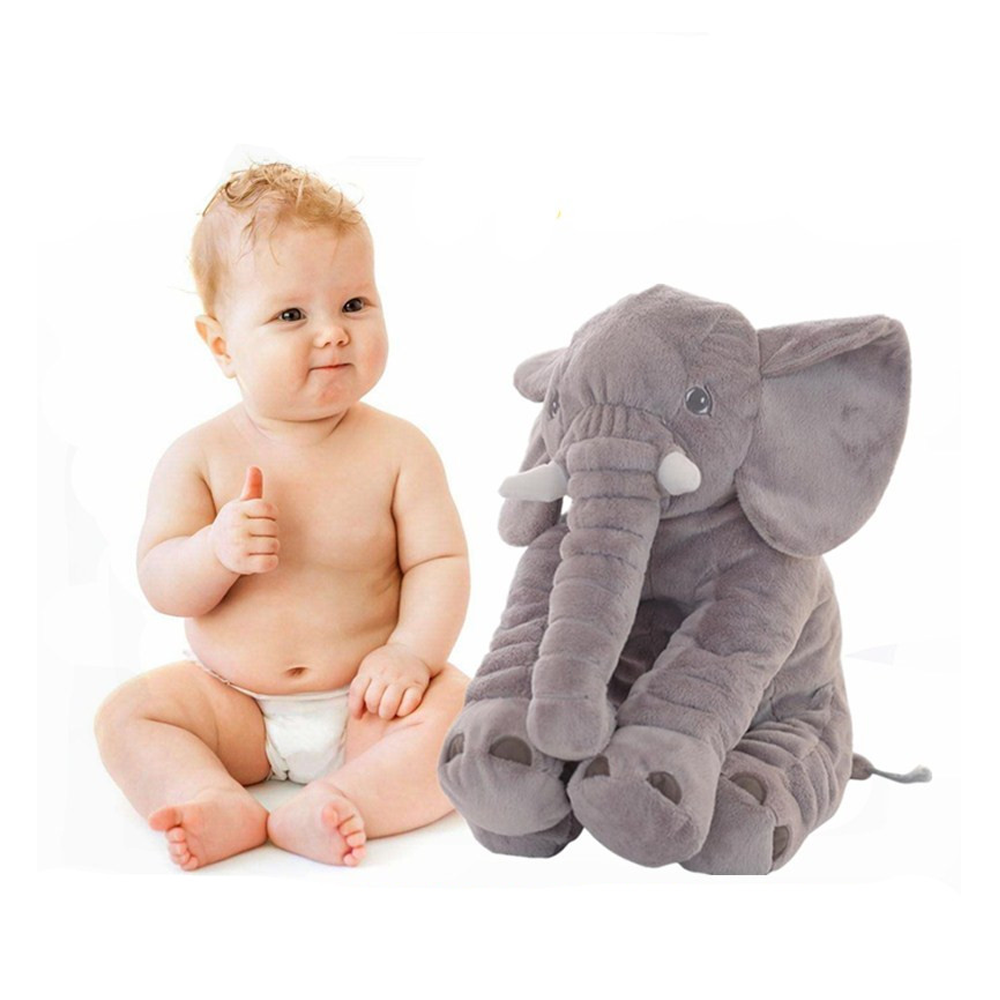 ALMOHADA PELUCHE APEGO ELEFANTE FELPA COJÍN NIÑOS BEBÉ CELESTE - 3