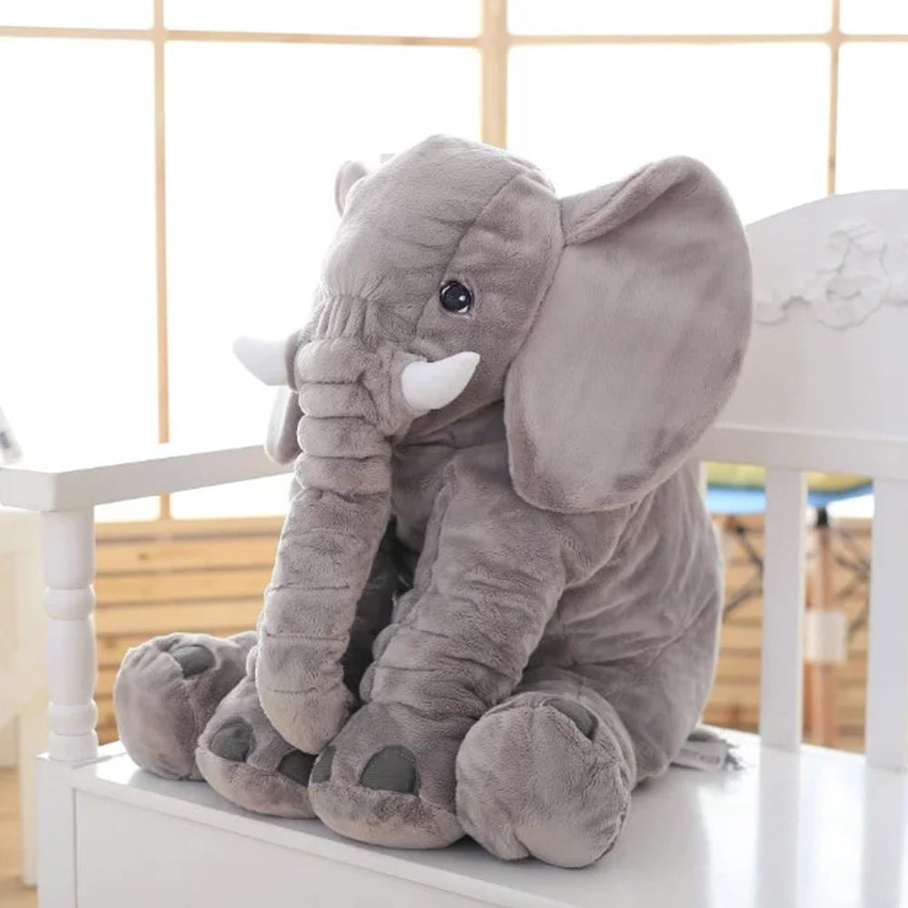ALMOHADA PELUCHE APEGO ELEFANTE FELPA COJÍN NIÑOS BEBÉ CELESTE - 4