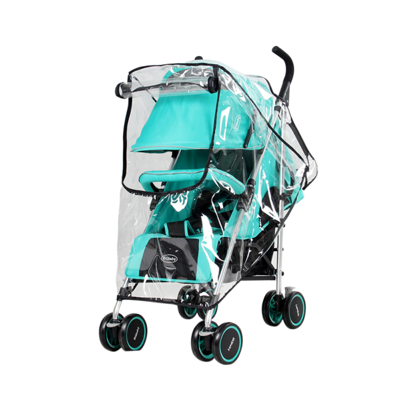 FUNDA COCHECITO TRANSPARENTE IMPERMEABLE PROTECTOR VIENTO LLUVIA VENTANA - 1