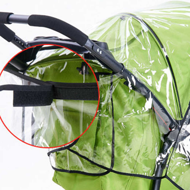 FUNDA COCHECITO TRANSPARENTE IMPERMEABLE PROTECTOR VIENTO LLUVIA VENTANA - 2
