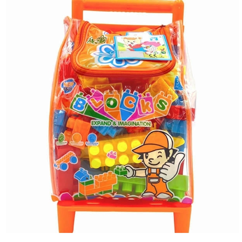 MALETA BLOQUES ARMABLES PARA NIÑOS MOCHILA JUGUETES 85PZS - 3