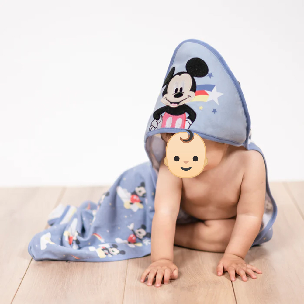 TOALLA CAPUCHA DE BAÑO BAMBINO DISNEY PARA BEBÉ NIÑOS - 3