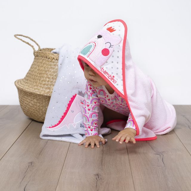 TOALLA CAPUCHA DE BAÑO BAMBINO PARA BEBE GUAGUA NIÑOS - 3