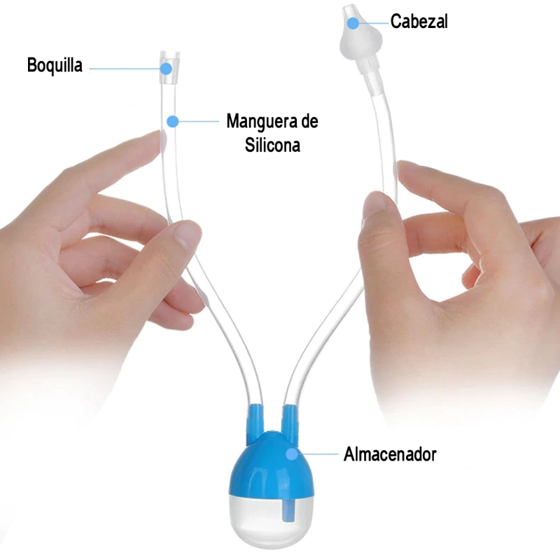 ASPIRADOR NASAL CHIQUILLOS.CL SILICONA SUCCIÓN LIMPIADOR NARIZ BEBE + CAJA - 3