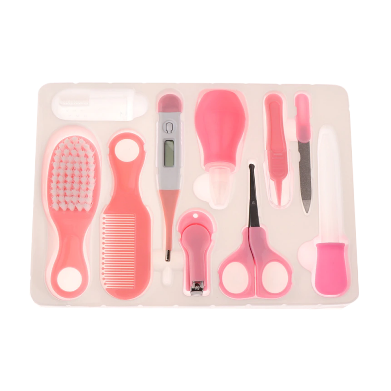 SET CHIQUILLOS.CL CUIDADOS BEBE 10 EN 1 MANICURE PEINE TERMOMETRO MEDICINA - 2