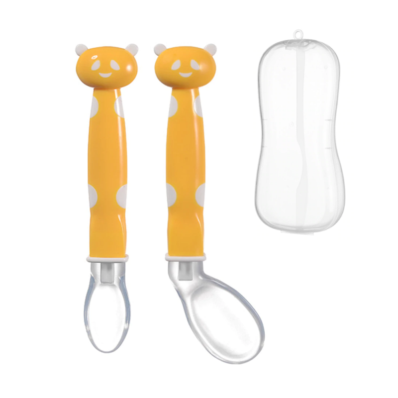 PACK X2 CUCHARA CHIQUILLOS.CL SILICONA SUAVE BEBÉS ALIMENTOS - 1