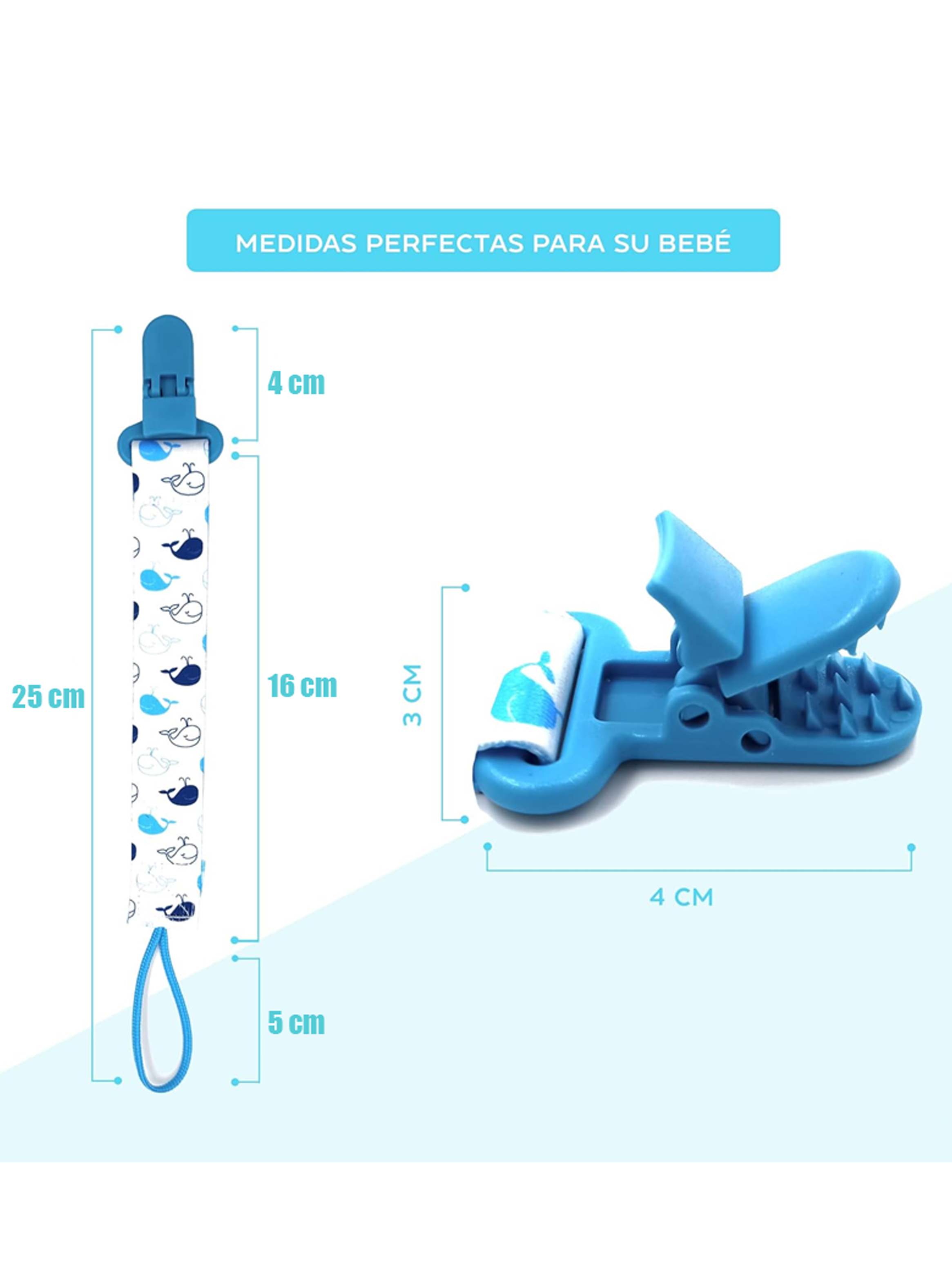 PORTACHUPETE CHIQUILLOS.CL CINTA CLIPS TELA BEBÉ AFIRMA TETE - 3