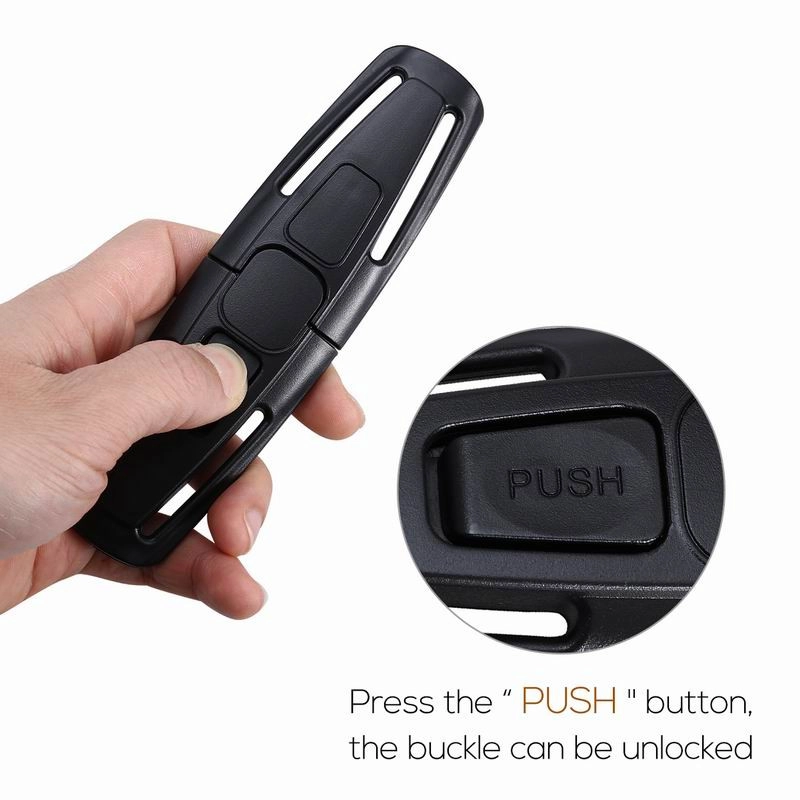 CLIP CHIQUILLOS.CL HEBILLA AJUSTADOR CINTURON SILLA AUTO SEGURIDAD BEBÉ NEGRO - 2