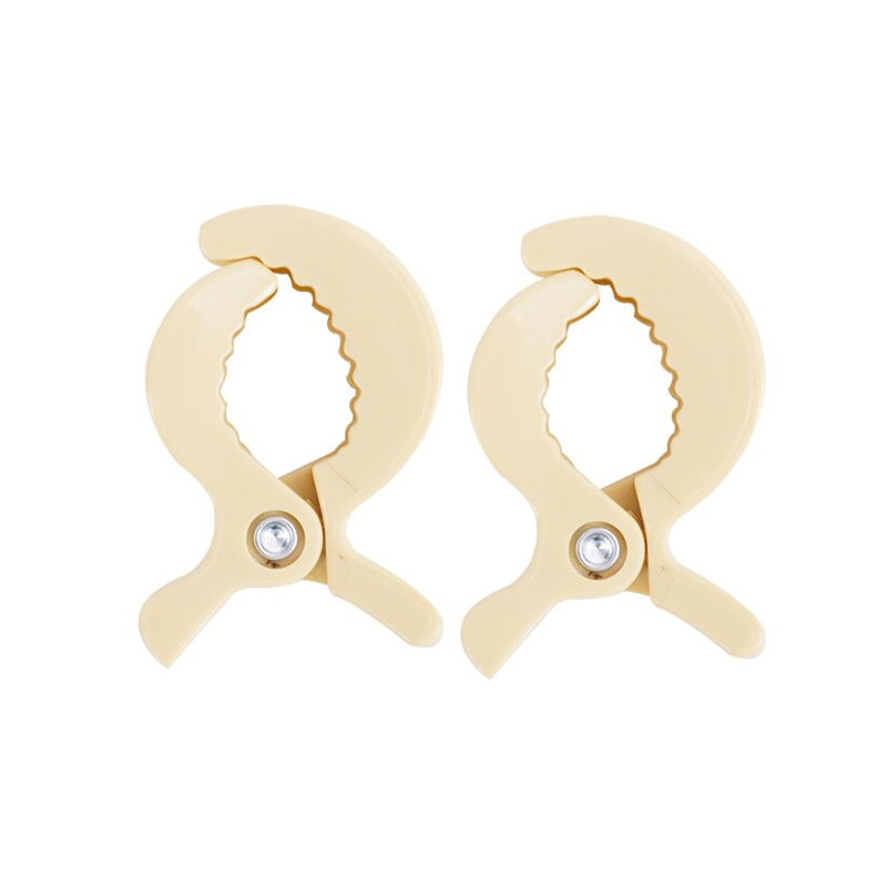 SET CHIQUILLOS.CL PINZAS COCODRILO COCHECITO MULTIFUNCIONAL GANCHO MANTA BEIGE - 1