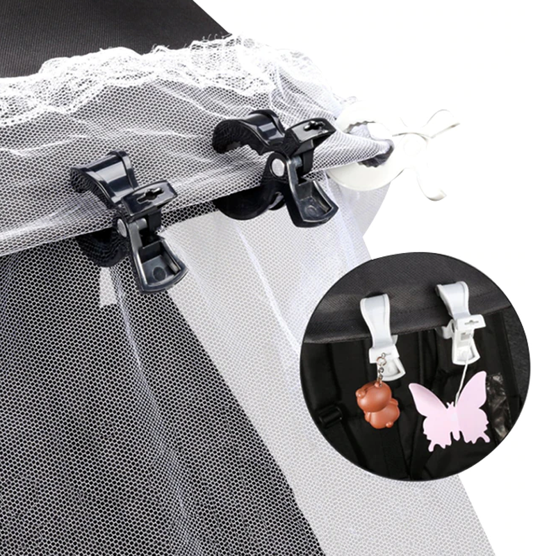 SET CHIQUILLOS.CL PINZAS COCODRILO COCHECITO MULTIFUNCIONAL GANCHO MANTA BEIGE - 4