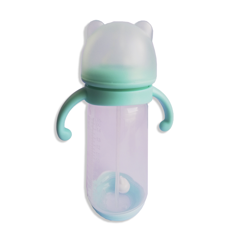 MAMADERA BIBERON TETERO CON BOMBILLA MANILLAS BEBE GUAGUA - 1