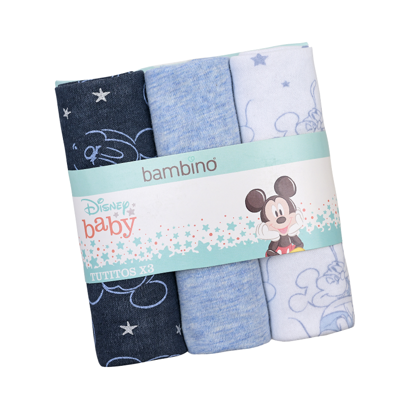 TUTITOS TUTOS PARA BEBE BAMBINO SET 3 DE ALGODÓN DISNEY - 1