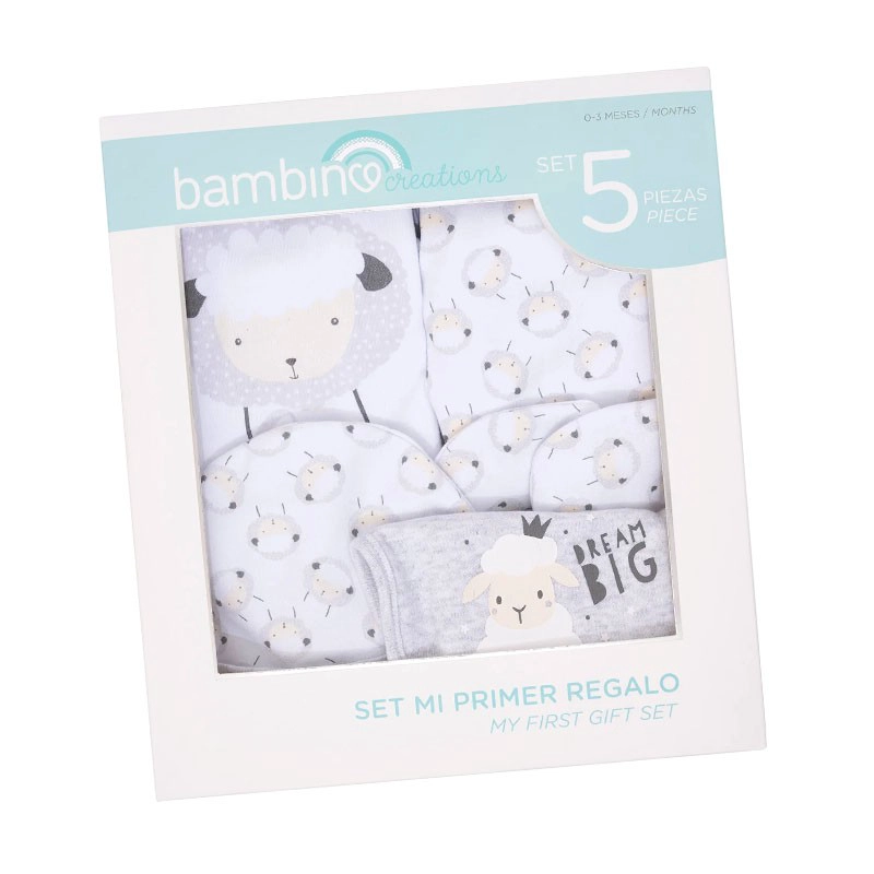 AJUAR PACK BAMBINO BODY PANTIES GORRO MITON BEBE  0-3 MESES - 1
