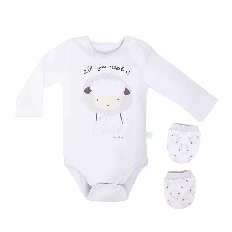 AJUAR PACK BAMBINO BODY PANTIES GORRO MITON BEBE  0-3 MESES - 2