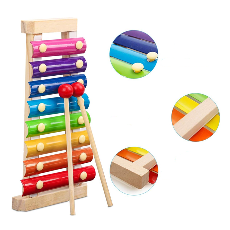 XILOFONO JUGUETE CHIQUILLOS.CL MADERA 8 NOTAS INSTRUMENTO PERCUSION NIÑOS - 5