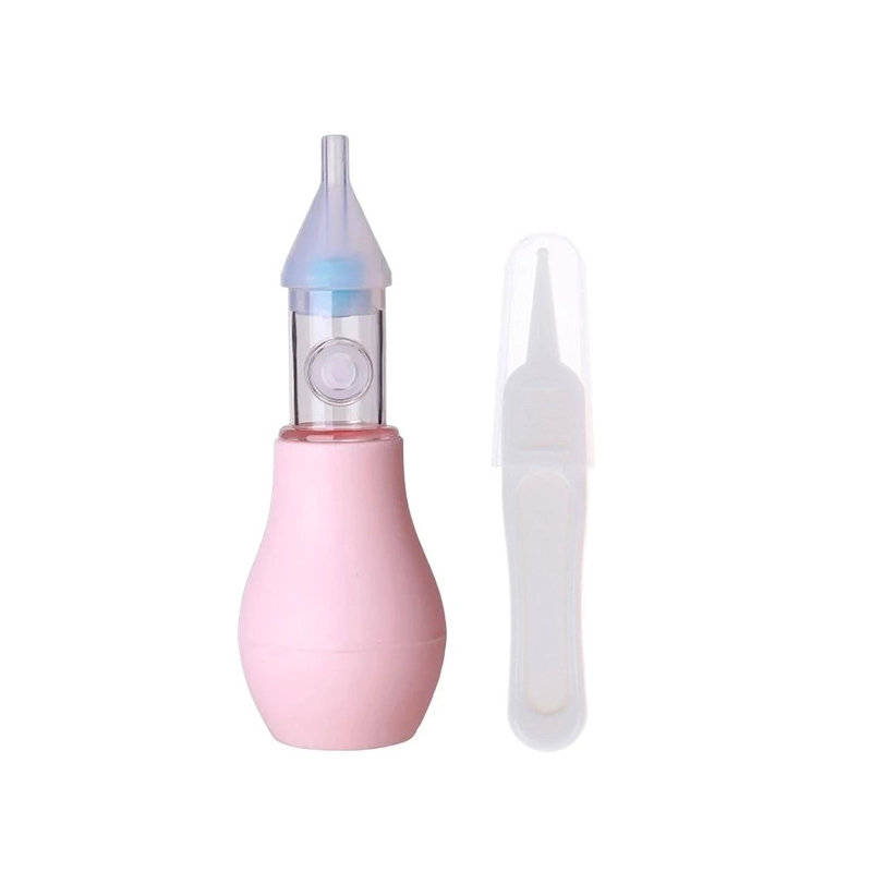 ASPIRADOR NASAL SILICONA PARA BEBE LIMPIADOR SUCCION + PINZA - 1