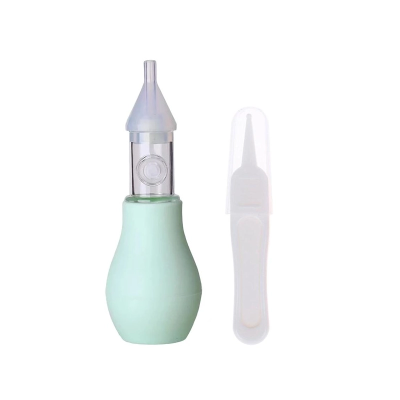 ASPIRADOR NASAL SILICONA PARA BEBE LIMPIADOR SUCCION + PINZA - 1