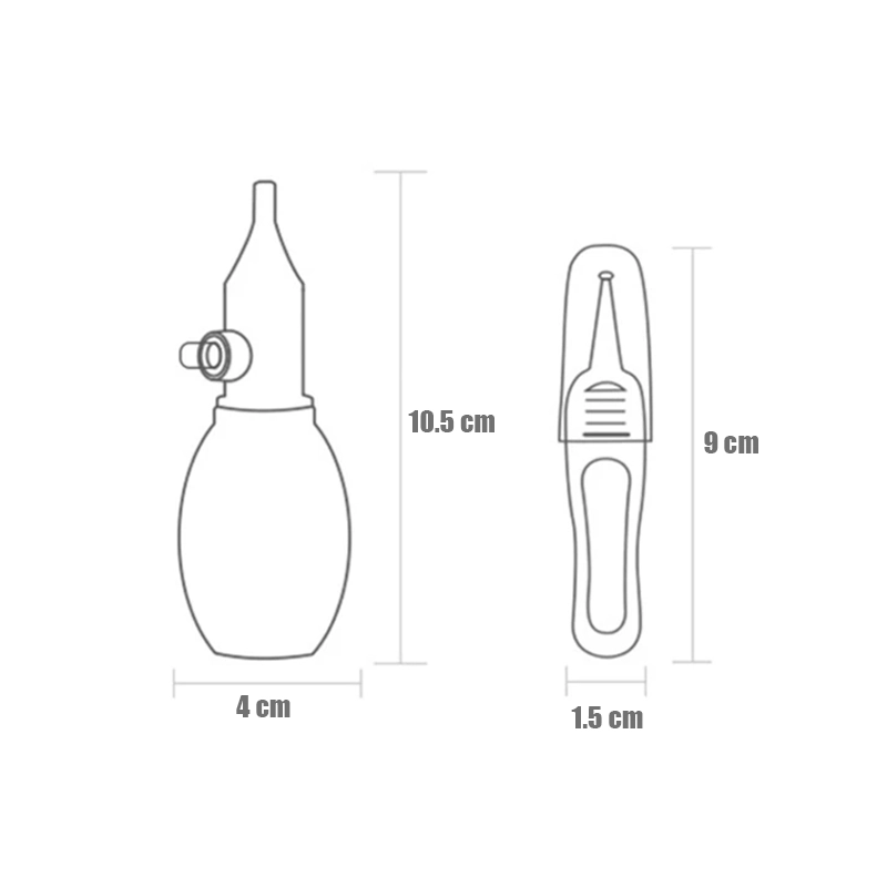 ASPIRADOR NASAL SILICONA PARA BEBE LIMPIADOR SUCCION + PINZA - 3