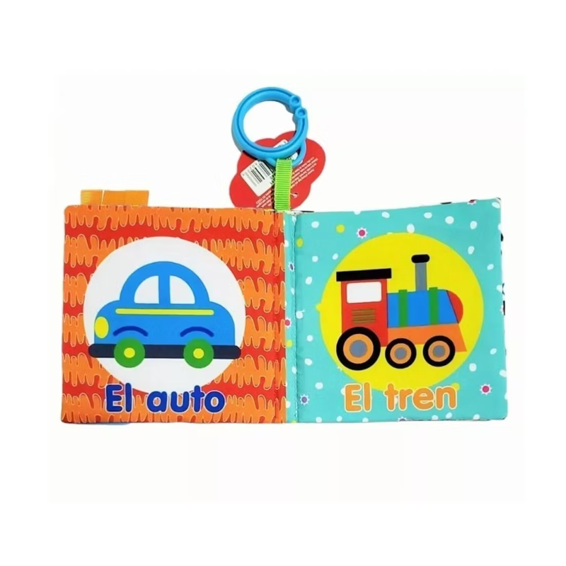 LIBRO SENSORIAL CHIQUILLOS.CL MULTICOLOR TELA ESTIMULACIÓN VISUAL JUGUETE BEBE - 2