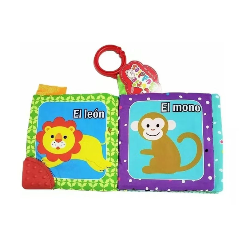 LIBRO SENSORIAL CHIQUILLOS.CL MULTICOLOR TELA ESTIMULACIÓN VISUAL JUGUETE BEBE - 2