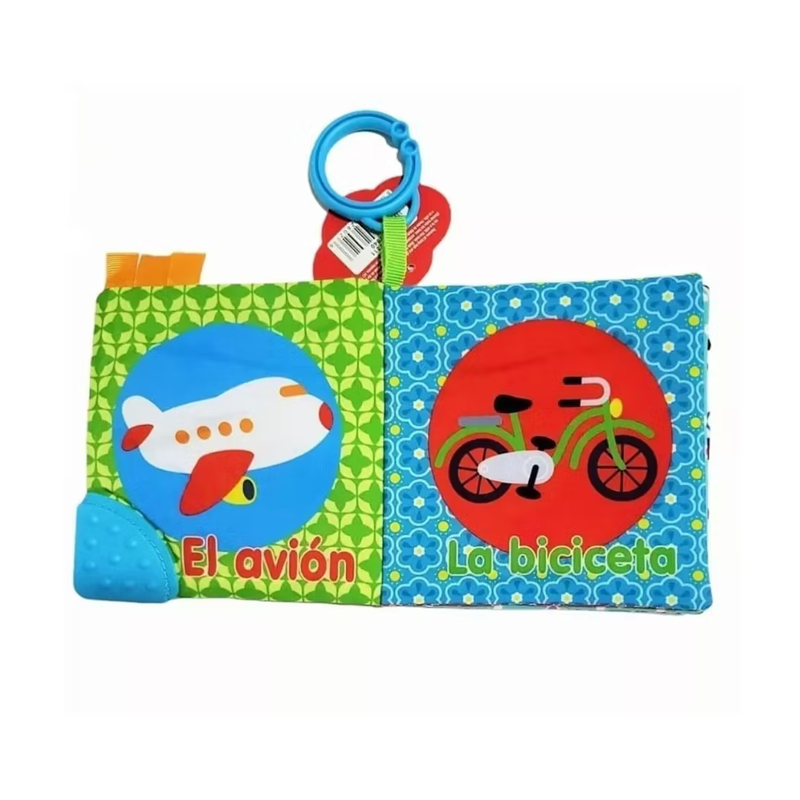 LIBRO SENSORIAL CHIQUILLOS.CL MULTICOLOR TELA ESTIMULACIÓN VISUAL JUGUETE BEBE - 4