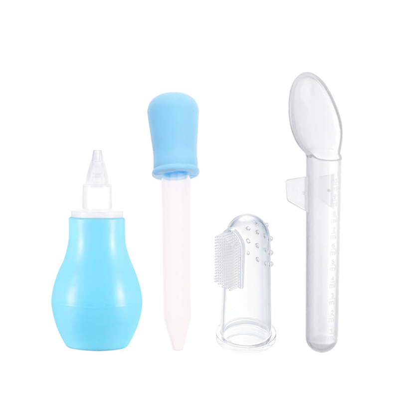 SET CHIQUILLOS.CL CUIDADOS BEBE MEDICINA GOTERO CUCHARA ASPIRADOR CEPILLO - 1