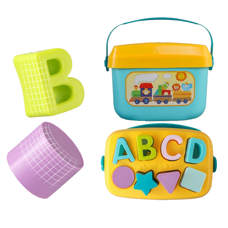 CAJA DIDACTICA DE ENCAJE CHIQUILLOS.CL MULTICOLOR JUGUETE FIGURA GEOMETRICA Y LETRAS - 5