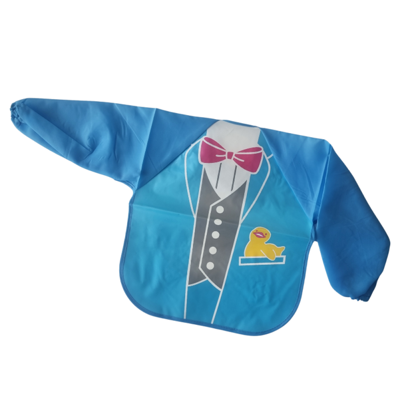 BABERO CHIQUILLOS.CL IMPERMEABLE BEBÉ PECHERA NIÑO AJUSTABLE CON MANGAS AGUA - 1