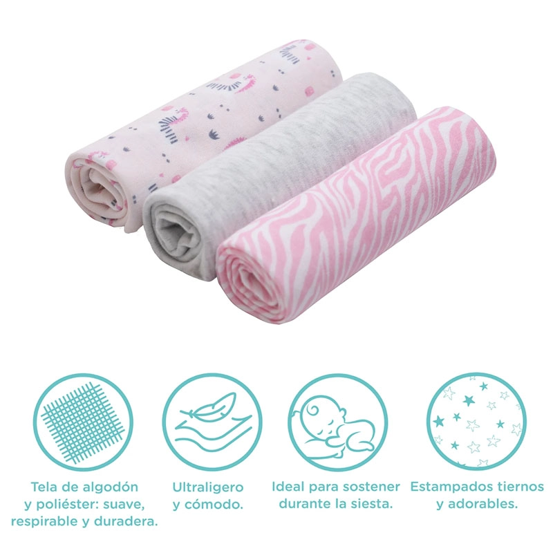 TUTO CHIQUILLOS.CL BEBÉ BAMBINO SET 3 ALGODÓN GU AGUA - 5