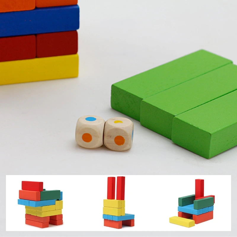 JUEGO YENGA COLORES EDUCATIVO PARA NIÑOS 54 PIEZAS - 5