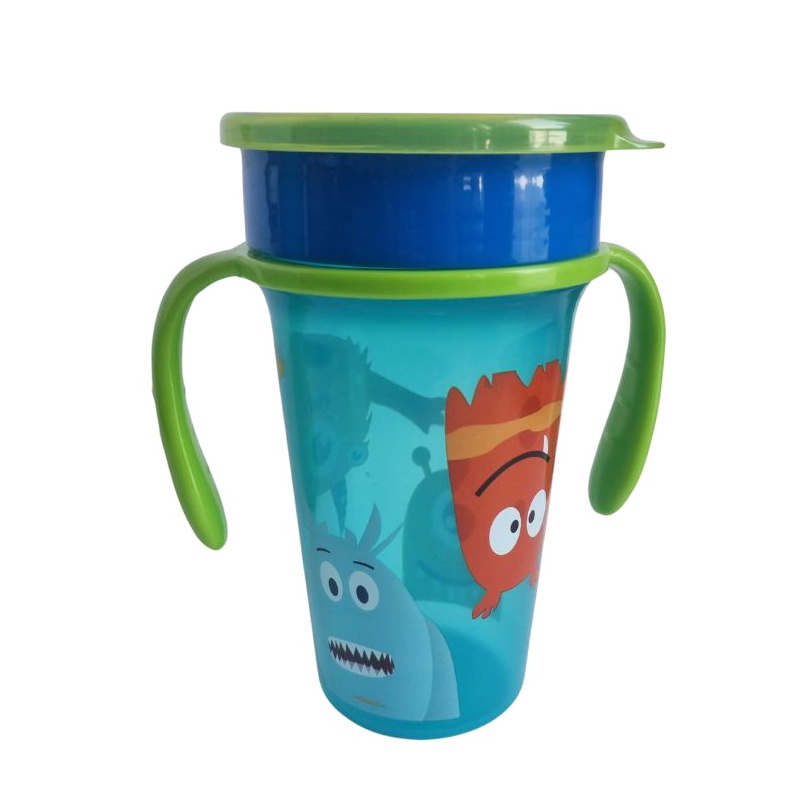 TAZA CHIQUILLOS.CL ANTIDERRAME VASO MÁGICA 360 BOTELLA ANTIDERRAME BEBÉ AZUL - 1
