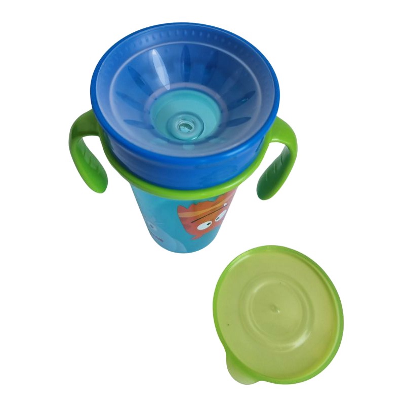 TAZA CHIQUILLOS.CL ANTIDERRAME VASO MÁGICA 360 BOTELLA ANTIDERRAME BEBÉ AZUL - 2