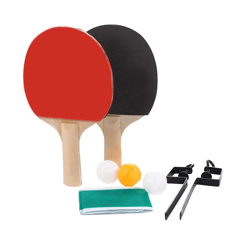 PACK X2 PALETA CHIQUILLOS.CL PING PONG + 3 PELOTAS + MALLA MODELO CLASIC NEGRO - 1