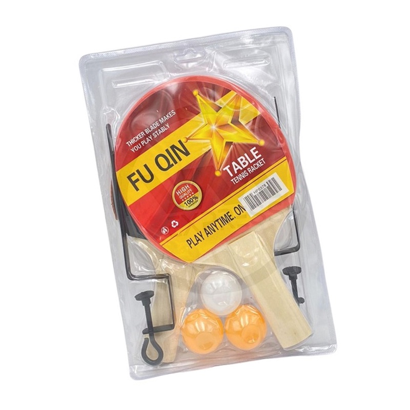 PACK X2 PALETA CHIQUILLOS.CL PING PONG + 3 PELOTAS + MALLA MODELO CLASIC NEGRO - 2