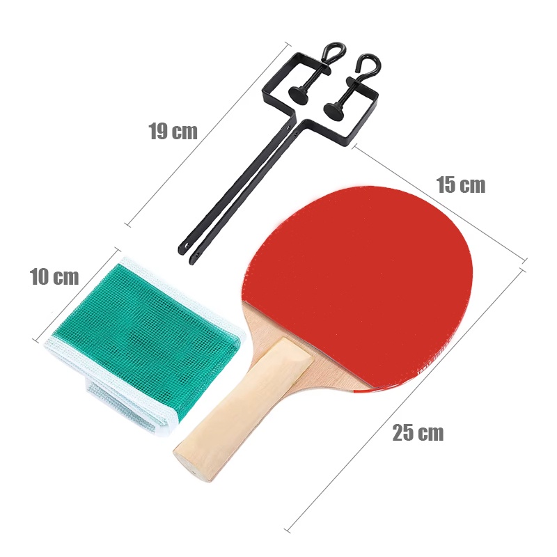 PACK X2 PALETA CHIQUILLOS.CL PING PONG + 3 PELOTAS + MALLA MODELO CLASIC NEGRO - 3