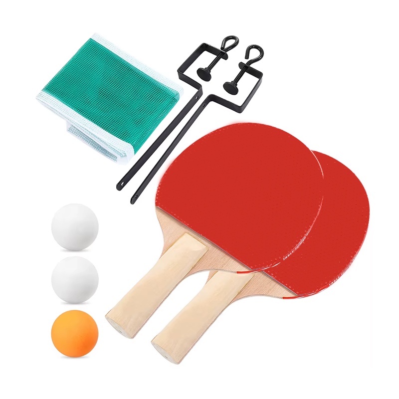 PACK X2 PALETA CHIQUILLOS.CL PING PONG + 3 PELOTAS + MALLA MODELO CLASIC NEGRO - 4
