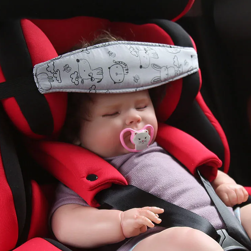 SOPORTE SUJETA CABEZA SILLA AUTO BEBÉ GUAGUA NIÑOS GRIS - 4