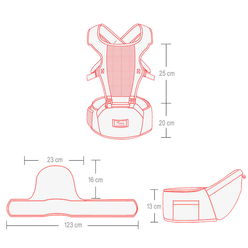 PORTABEBE MOCHILA CANGURERA CANGURO ARNES DE PASEO BEBE - 3