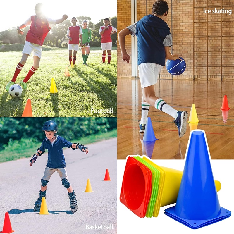 5 CONOS DE ENTRENAMIENTO DEPORTIVO PARA NIÑOS 16CM COLORES - 4