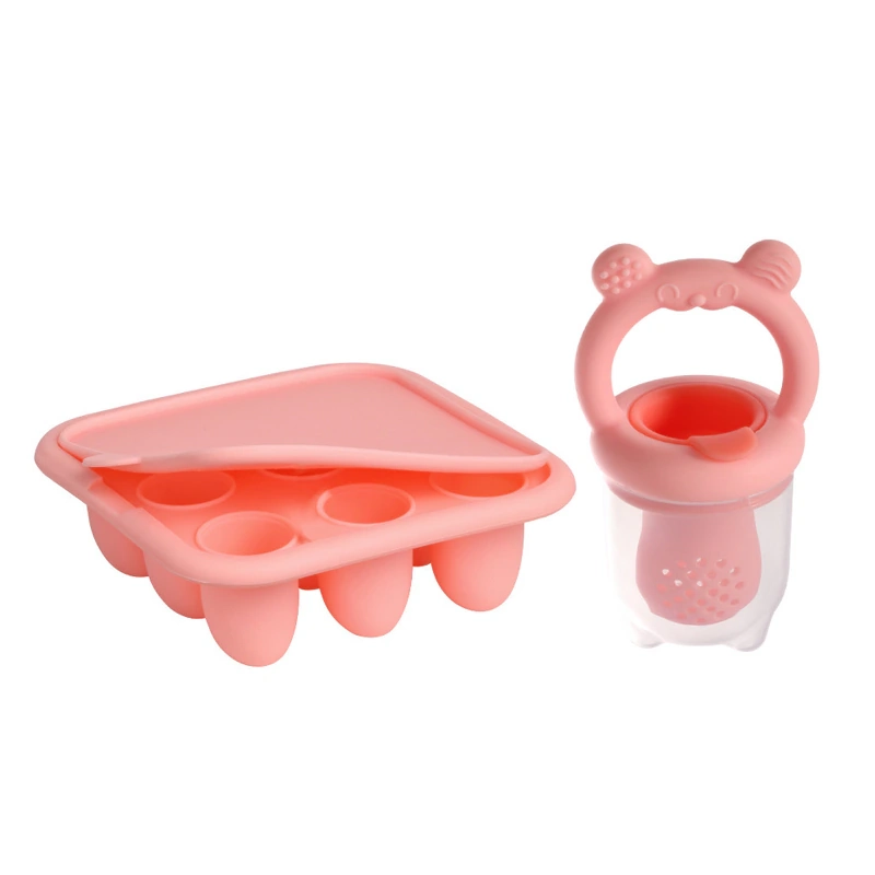 CHUPETE FRUTA BEBE MORDEDOR RASCA ENCIA + MOLDE PARA HELADOS - 1