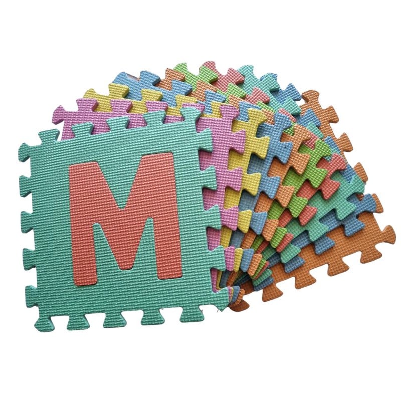 PACK PISO PUZZLE ALFOMBRA GOMA EVA ANTIGOLPES LETRAS BEBE - 1