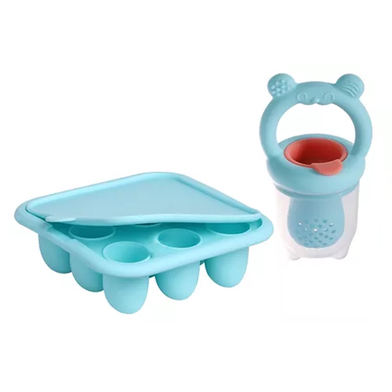 CHUPETE FRUTA BEBE MORDEDOR RASCA ENCIA + MOLDE PARA HELADOS - 1