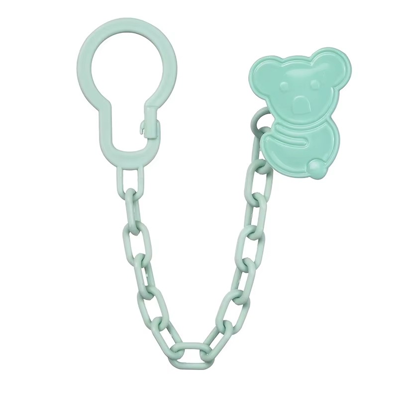 PORTA CHUPETE CLIP PLASTICO CADENA AFIRMADOR COLGANTE - 1
