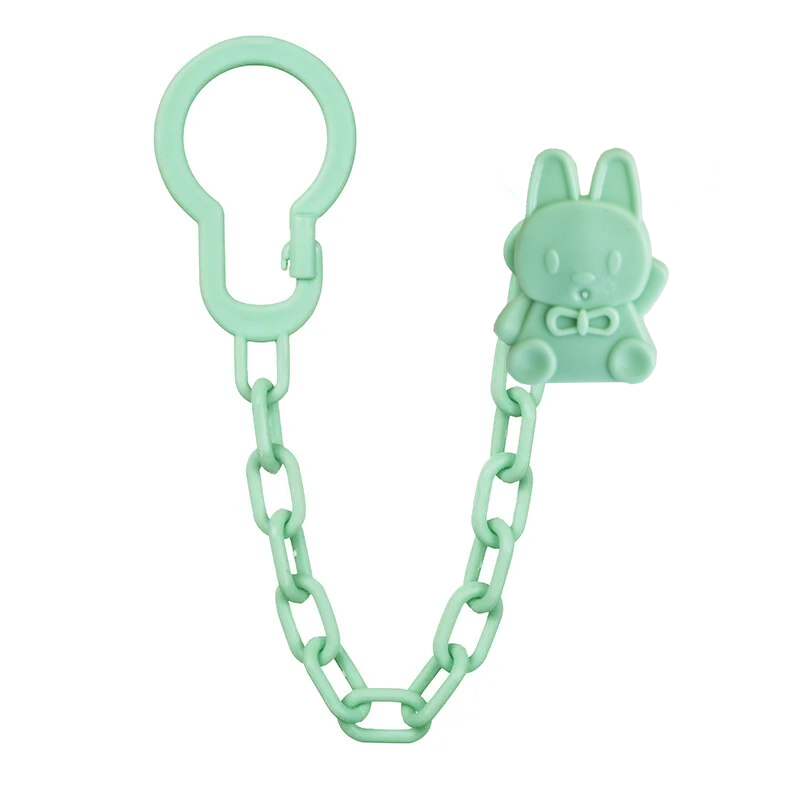 PORTA CHUPETE CLIP PLASTICO CADENA AFIRMADOR COLGANTE - 1