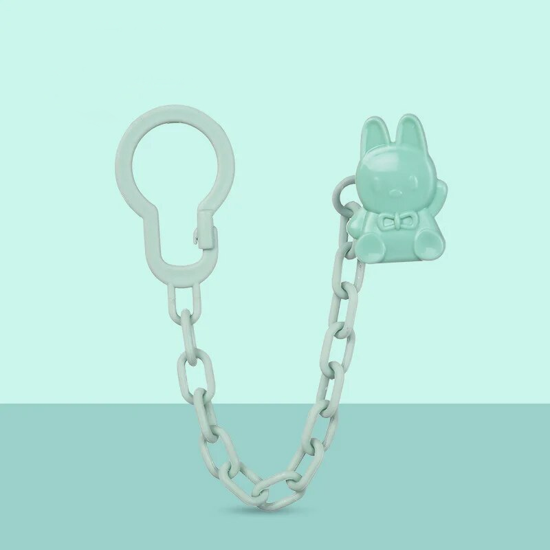 PORTA CHUPETE CLIP PLASTICO CADENA AFIRMADOR COLGANTE - 3