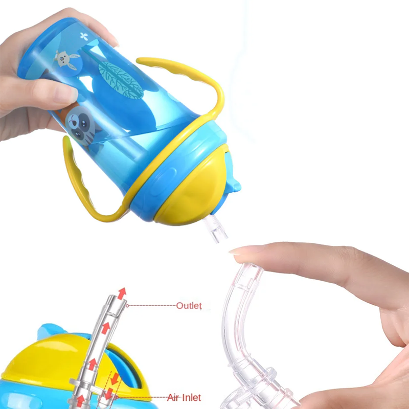 VASO ENTRENAMIENTO CON BOMBILLAS ASAS ANTIDERRAMEN BEBE NIÑOS - 5