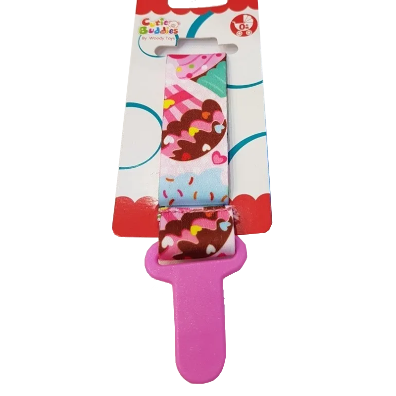 PORTA CHUPETE DE TELA PARA BEBE AFIRMA TETE DE CINTA CLIPS - 1