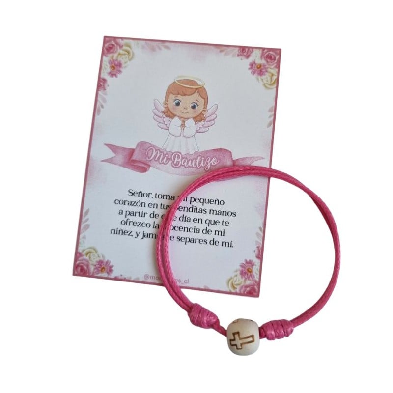 RECUERDOS ENCINTADOS BAUTISMO BAUTIZO 12 HILO + TARJETA - 1
